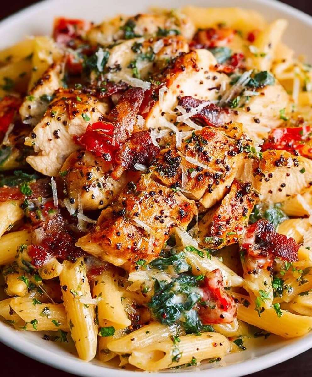 Creamy Chicken Pasta Bacon