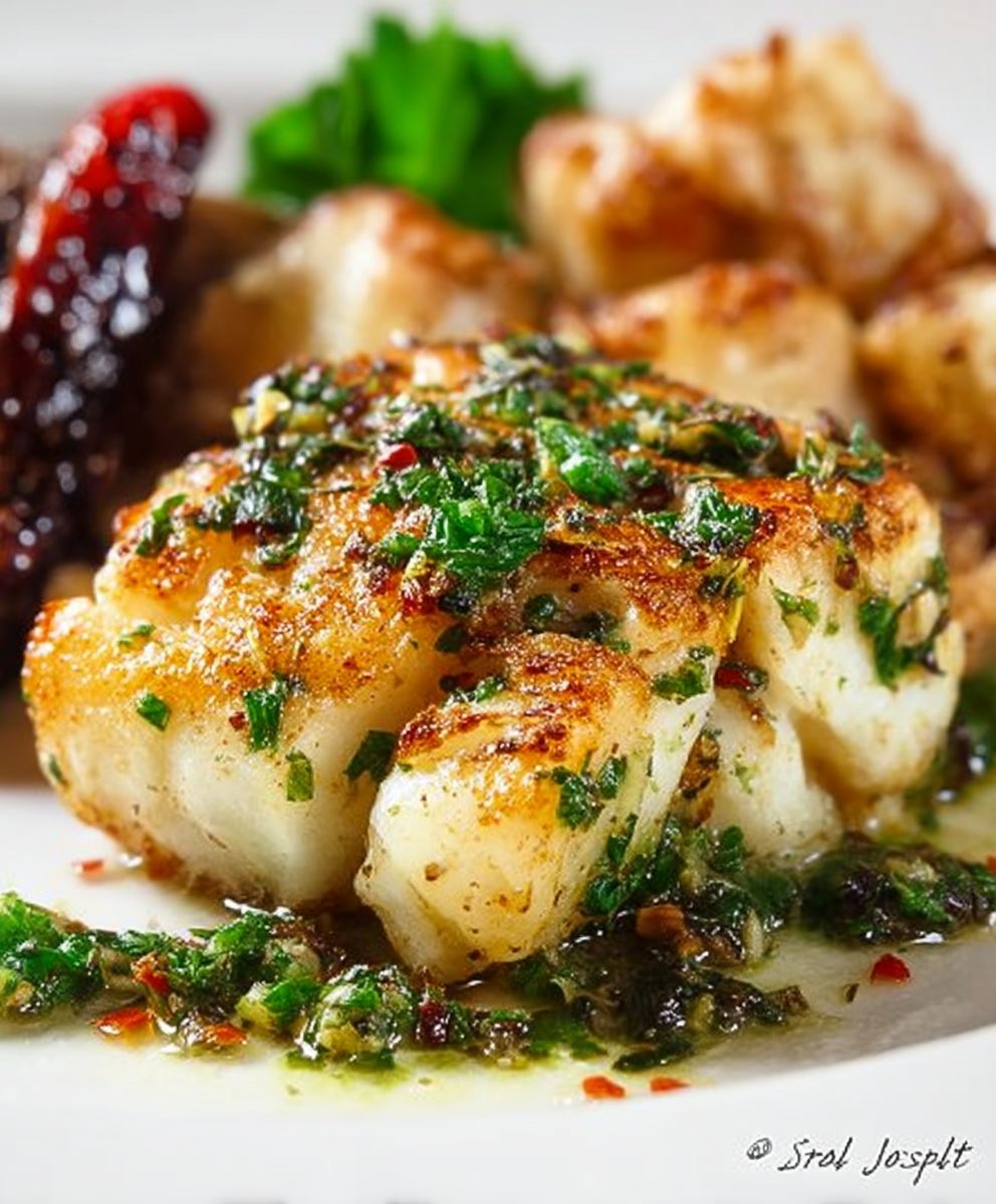 Garlicky Pan Fried Cod