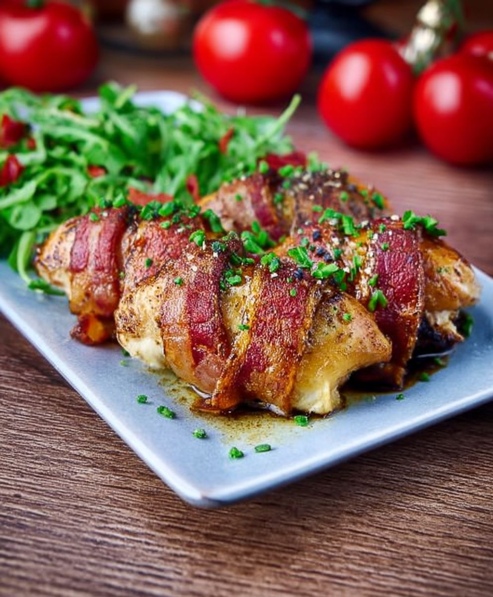 Bacon wrapped chicken