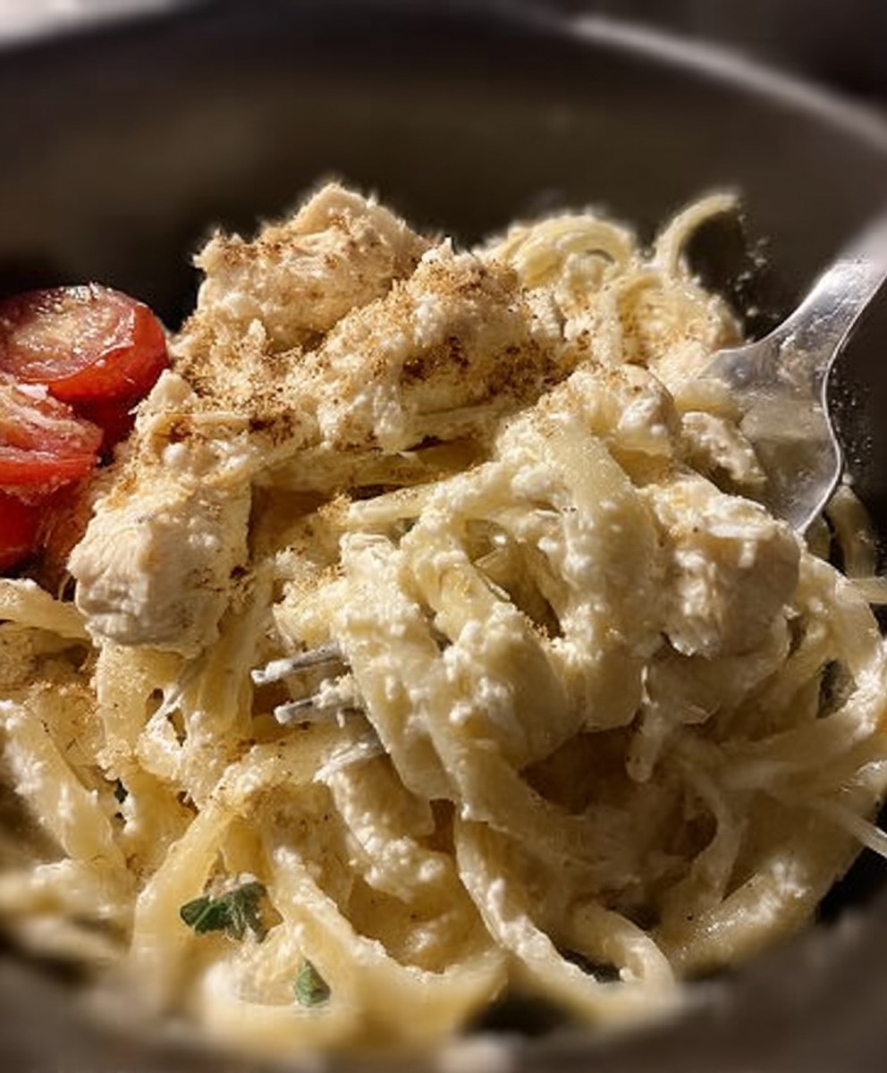 Creamy Chicken Faux Alfredo