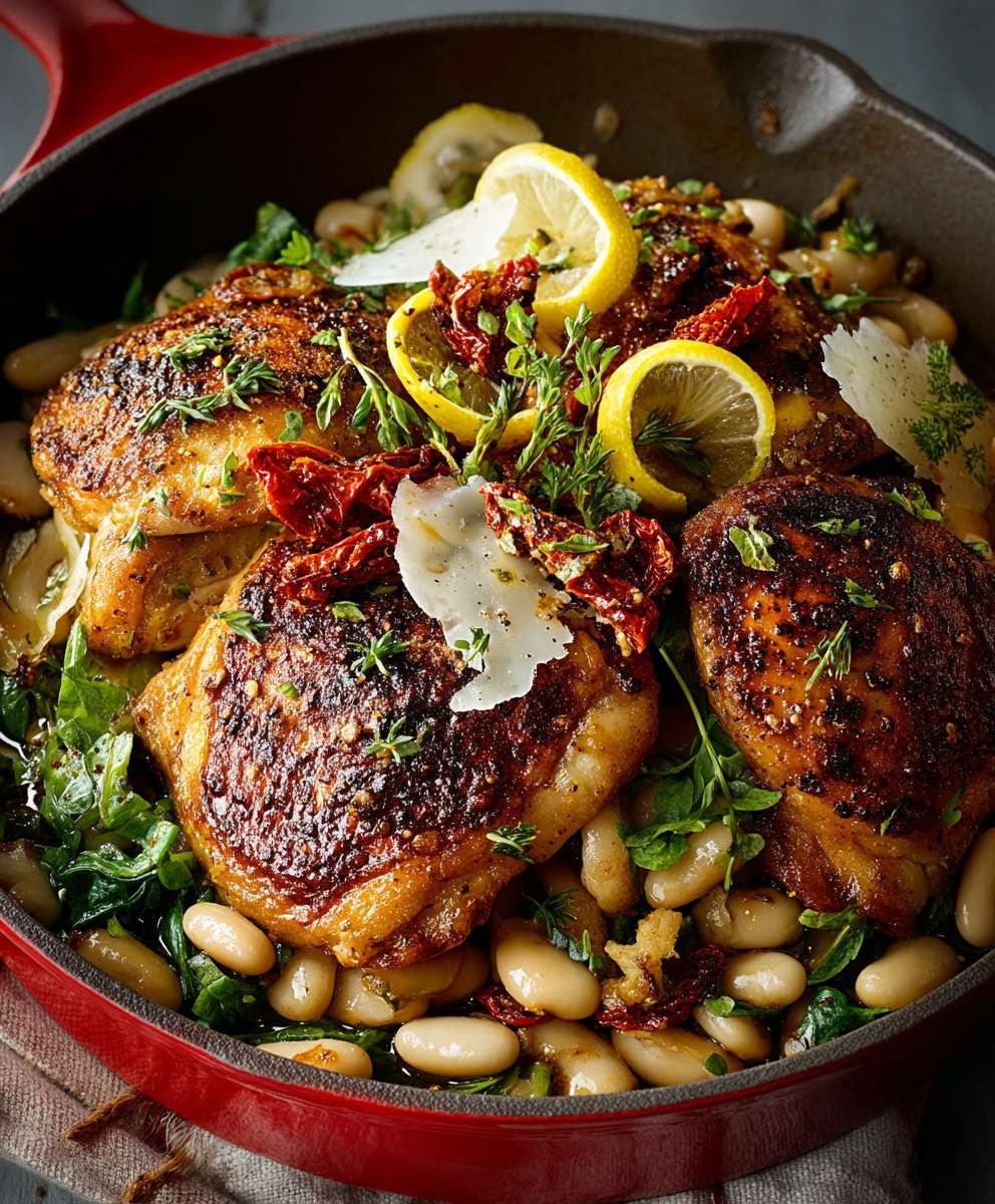 Roasted Chicken White Beans