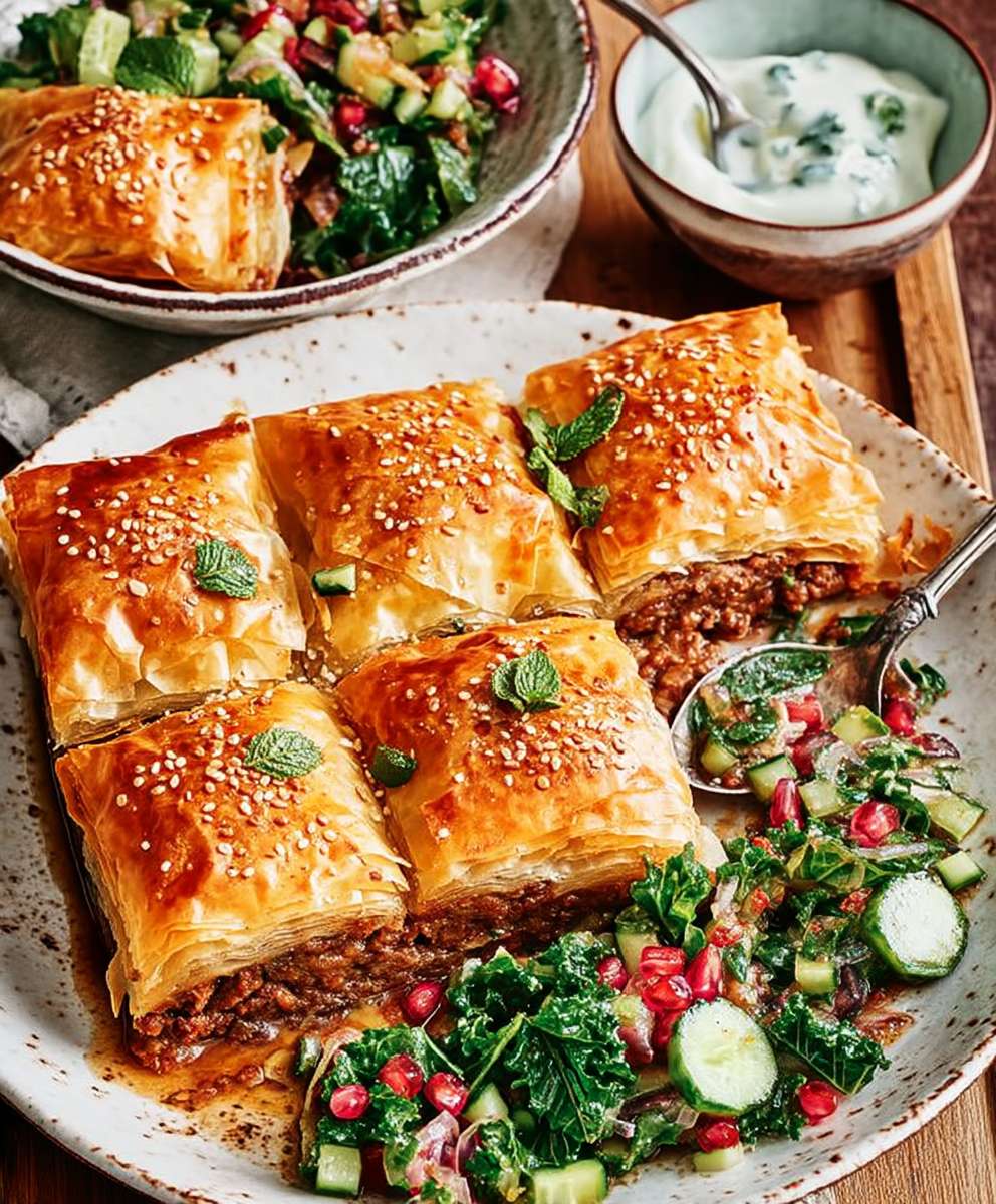 Egyptian filo pie