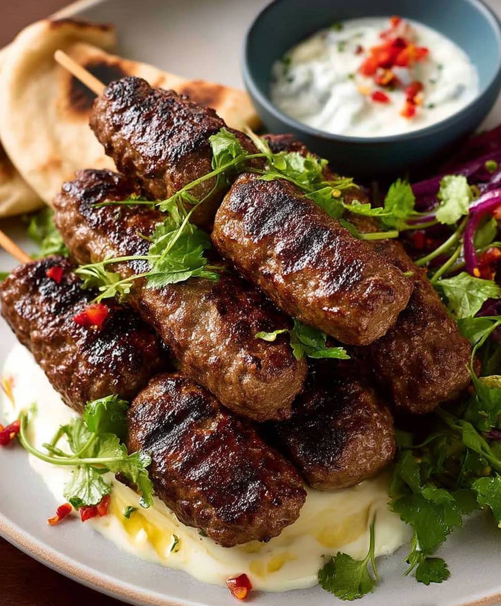Lamb Koftas Yoghurt Dressing