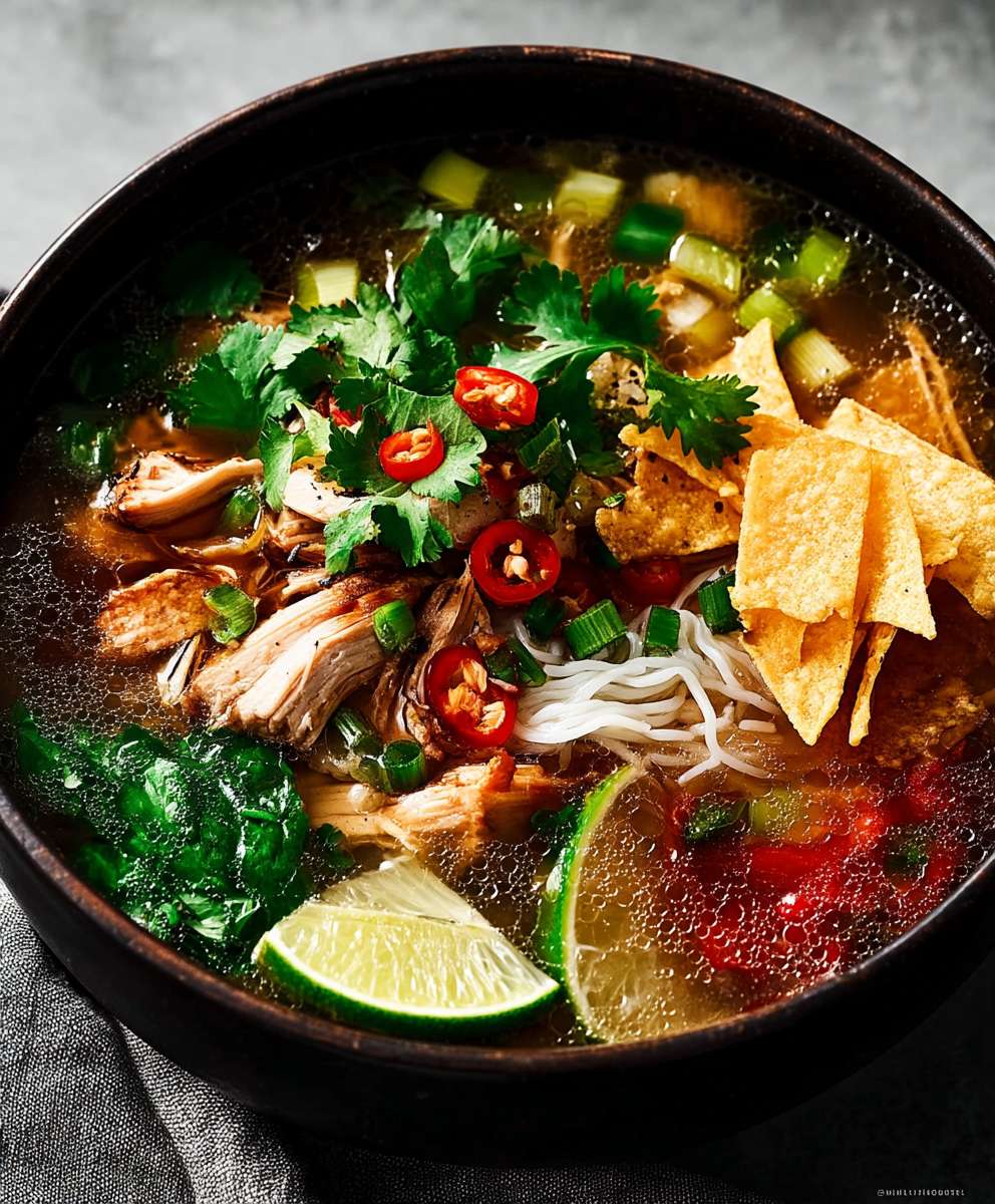 Chicken Tortilla Ramen Soup