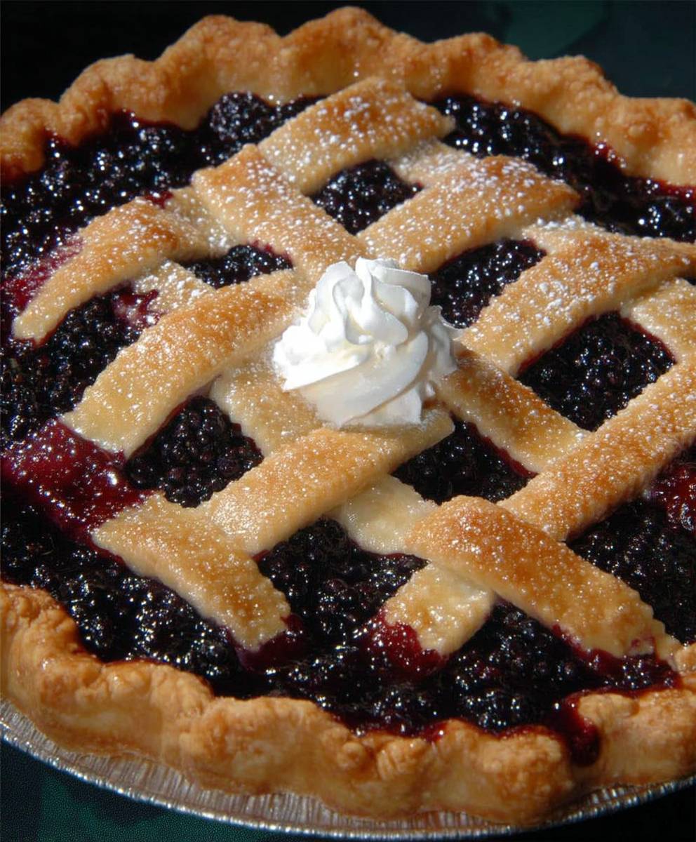 Blueberry pie from mom