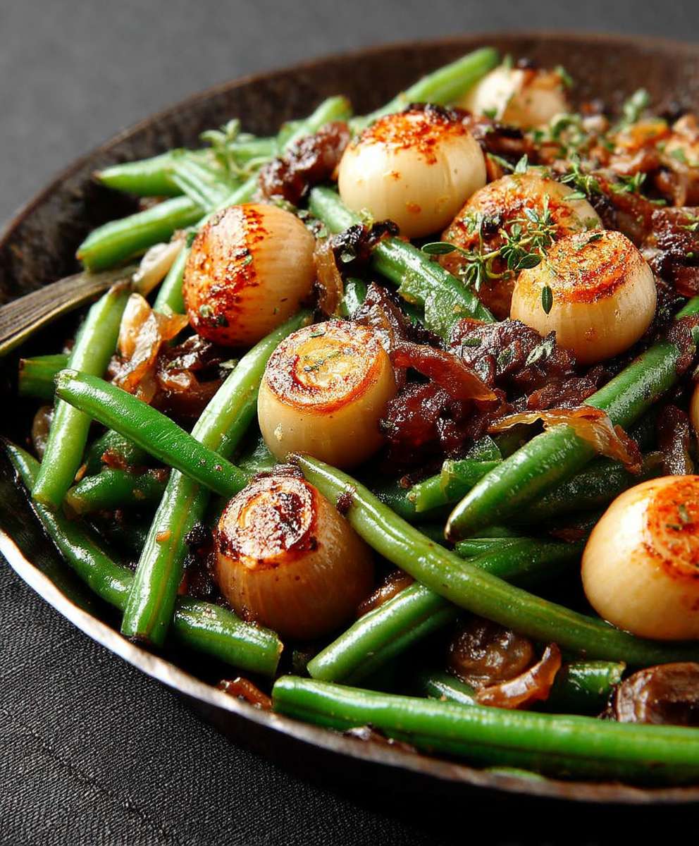 Green Beans Mushrooms Onions