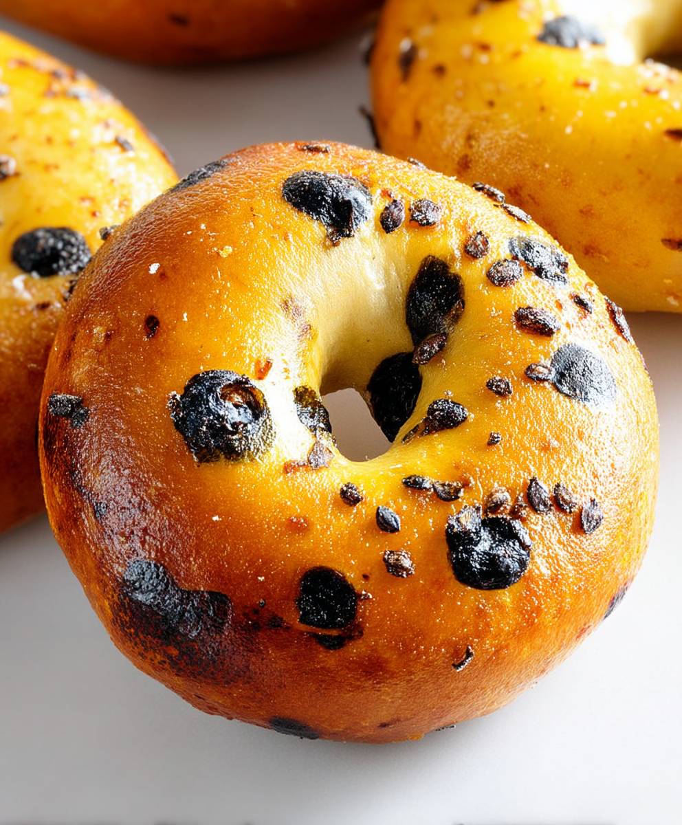 High Protein Blueberry Bagel