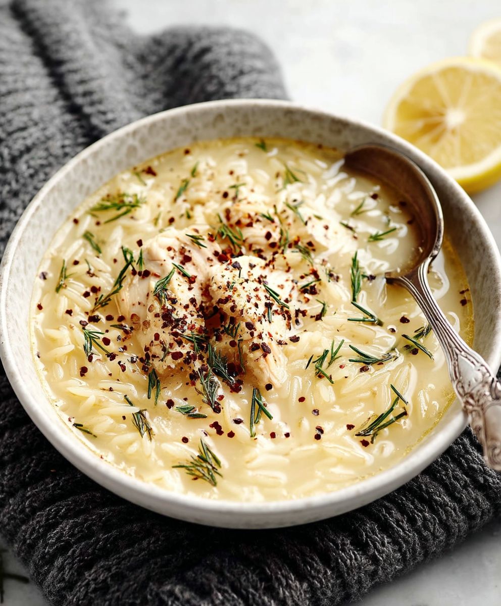 Avgolemono Lemon Chicken Soup