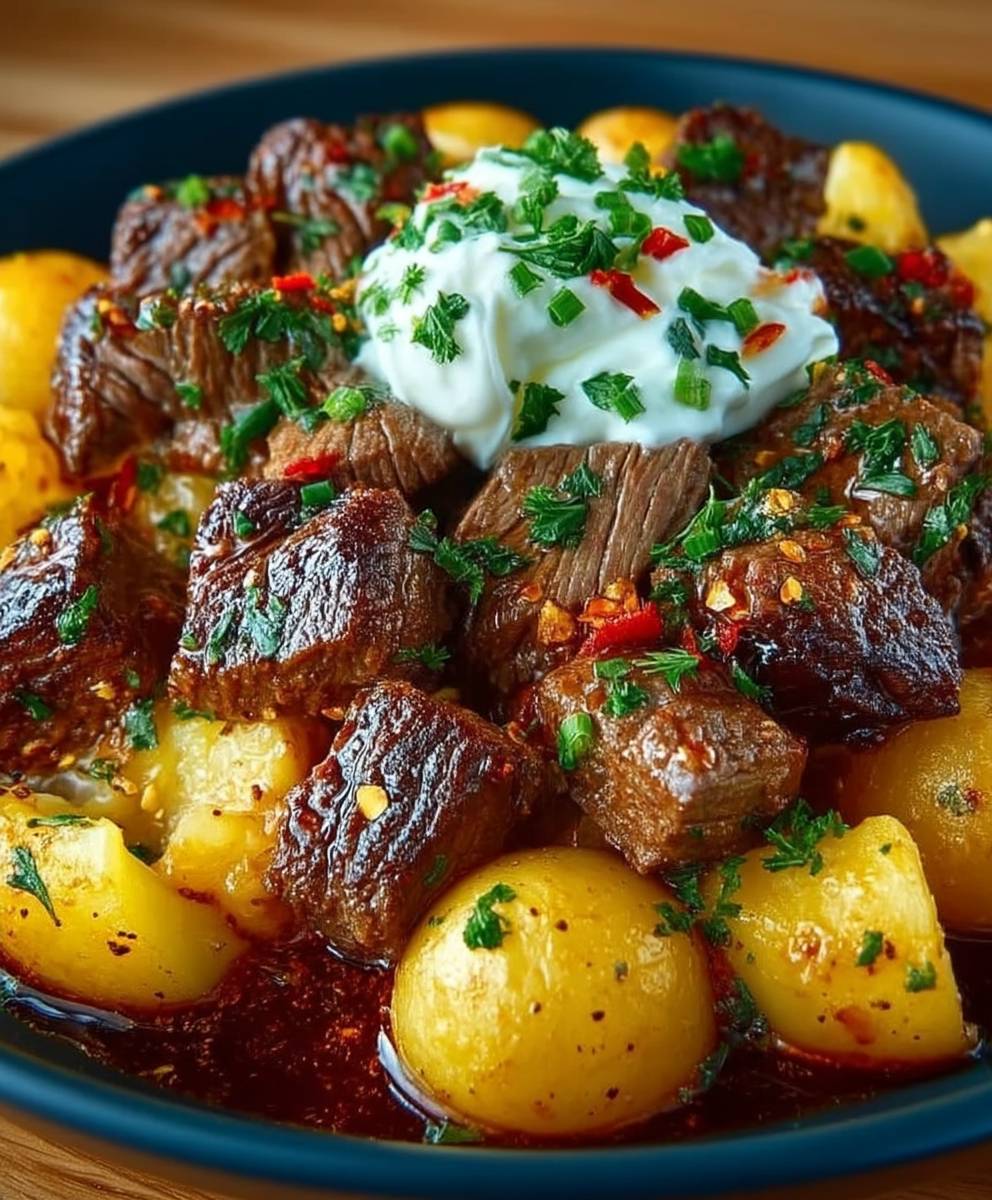 Loaded Steak Potato Bake