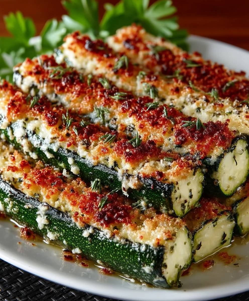 Parmesan Herb Baked Zucchini