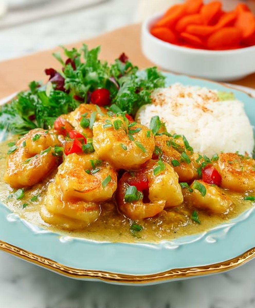Hawaiian shrimp chicken curry