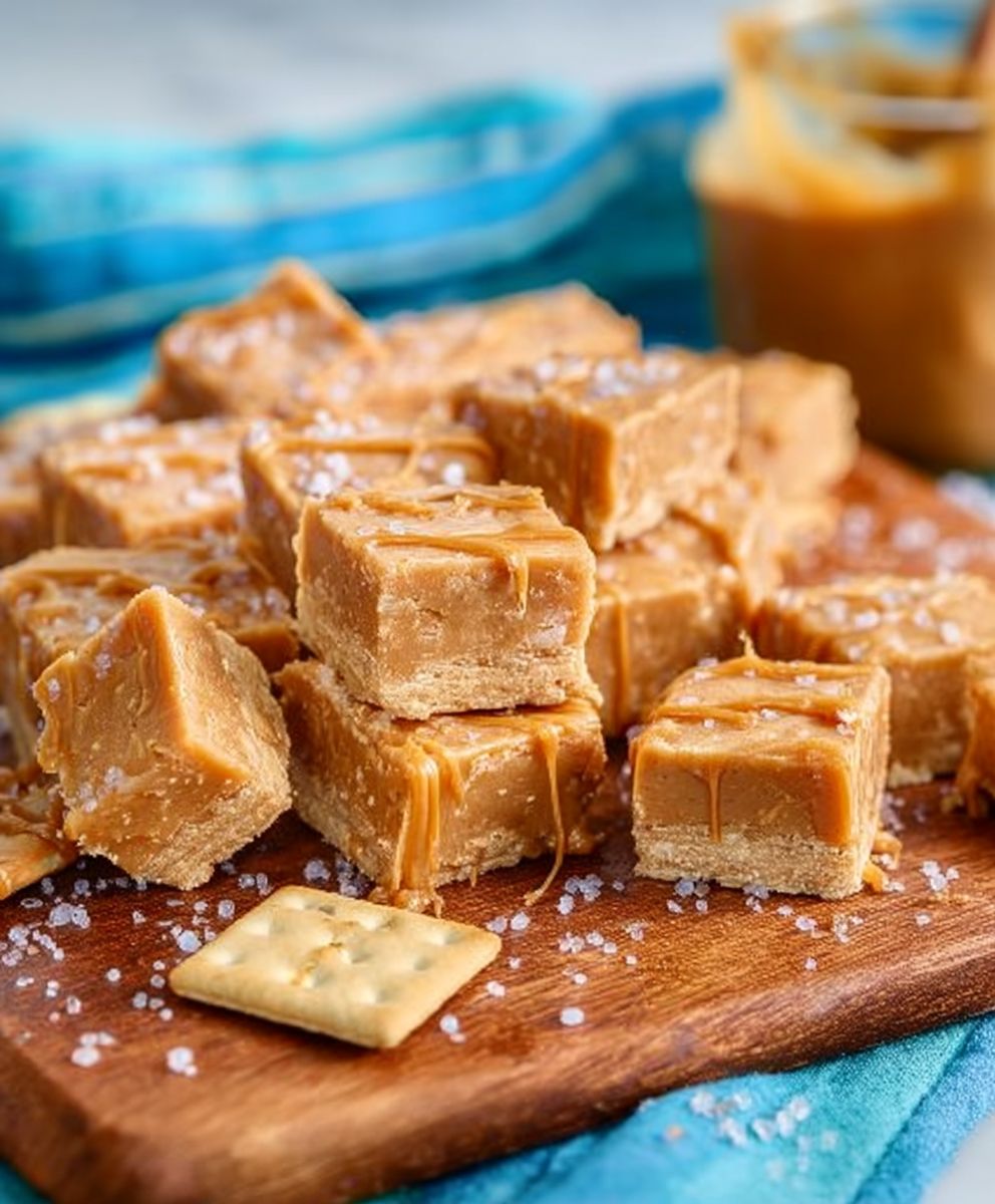Peanut butter fudge saltines