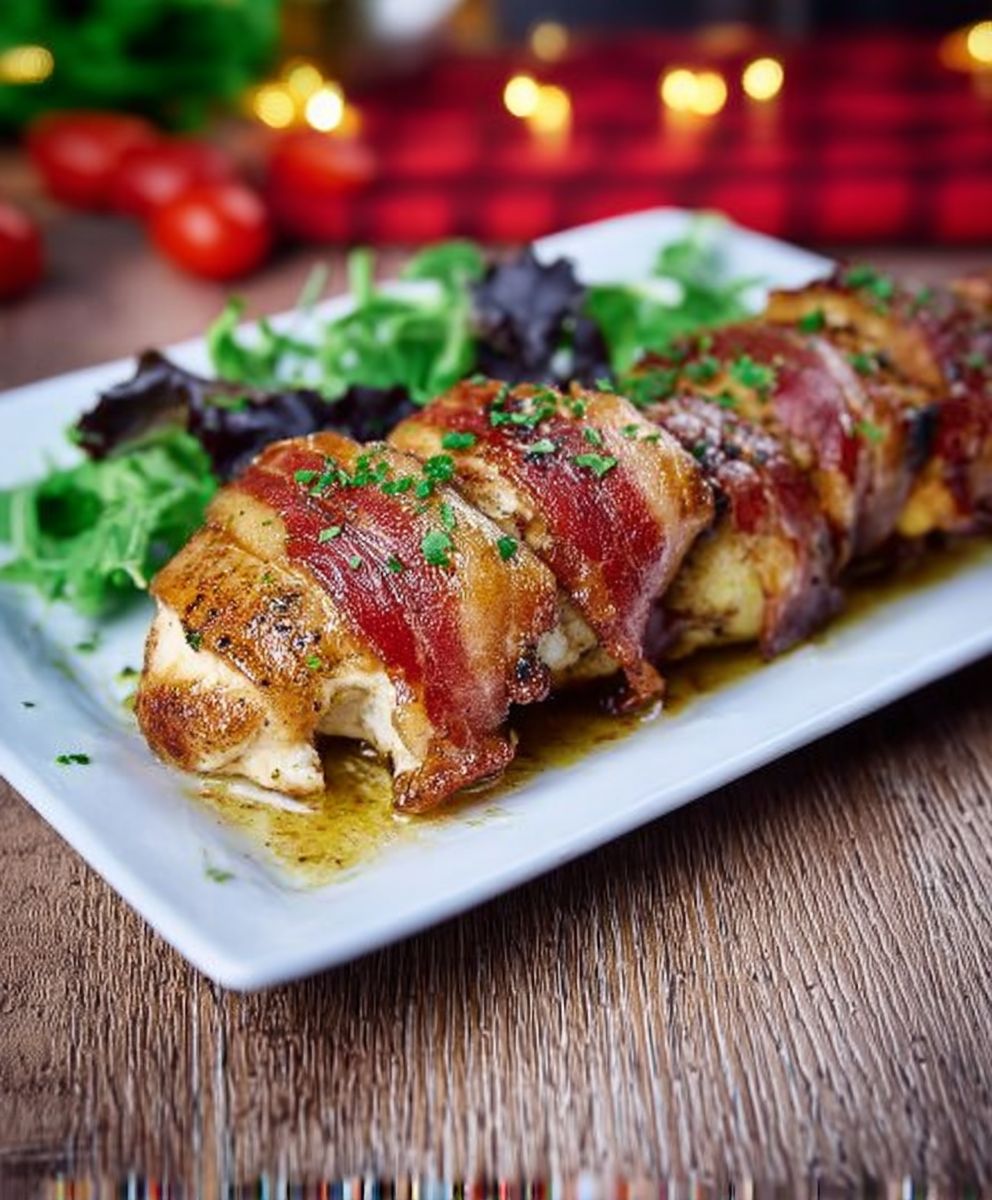 Bacon wrapped chicken