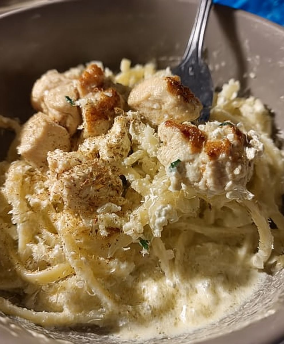 Creamy Chicken Faux Alfredo