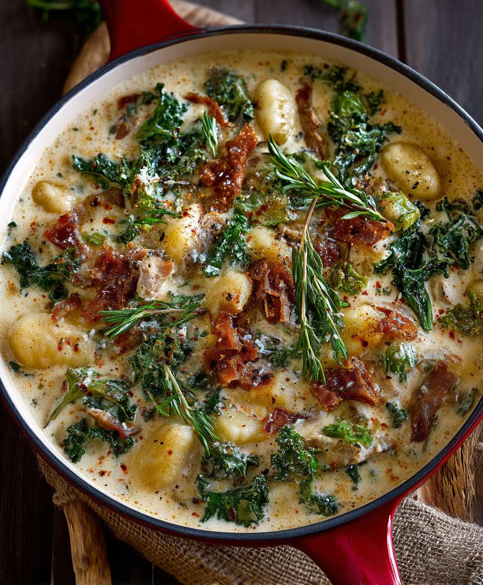 Gnocchi soup kale prosciutto
