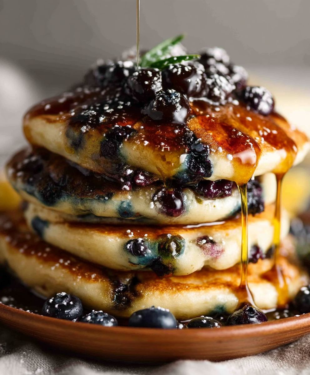 Fluffy Blueberry Pancakes