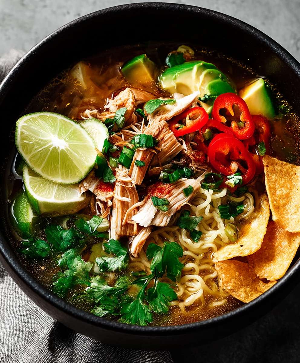 Chicken Tortilla Ramen Soup