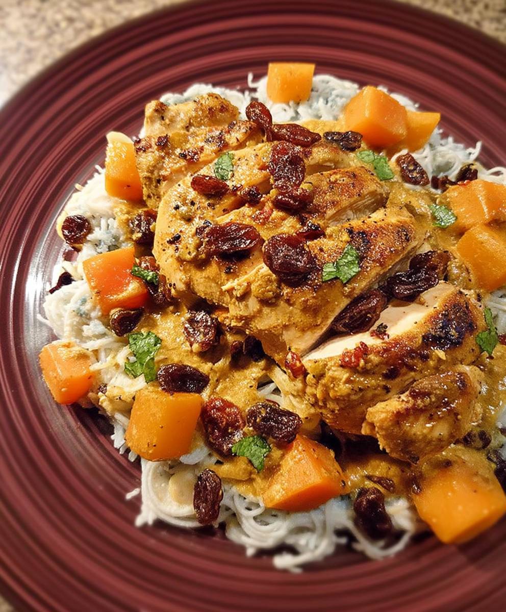 Moroccan Chicken Butternut Noodles