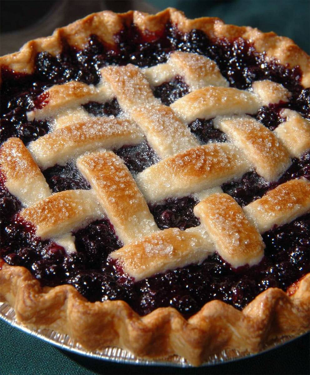 Blueberry pie from mom