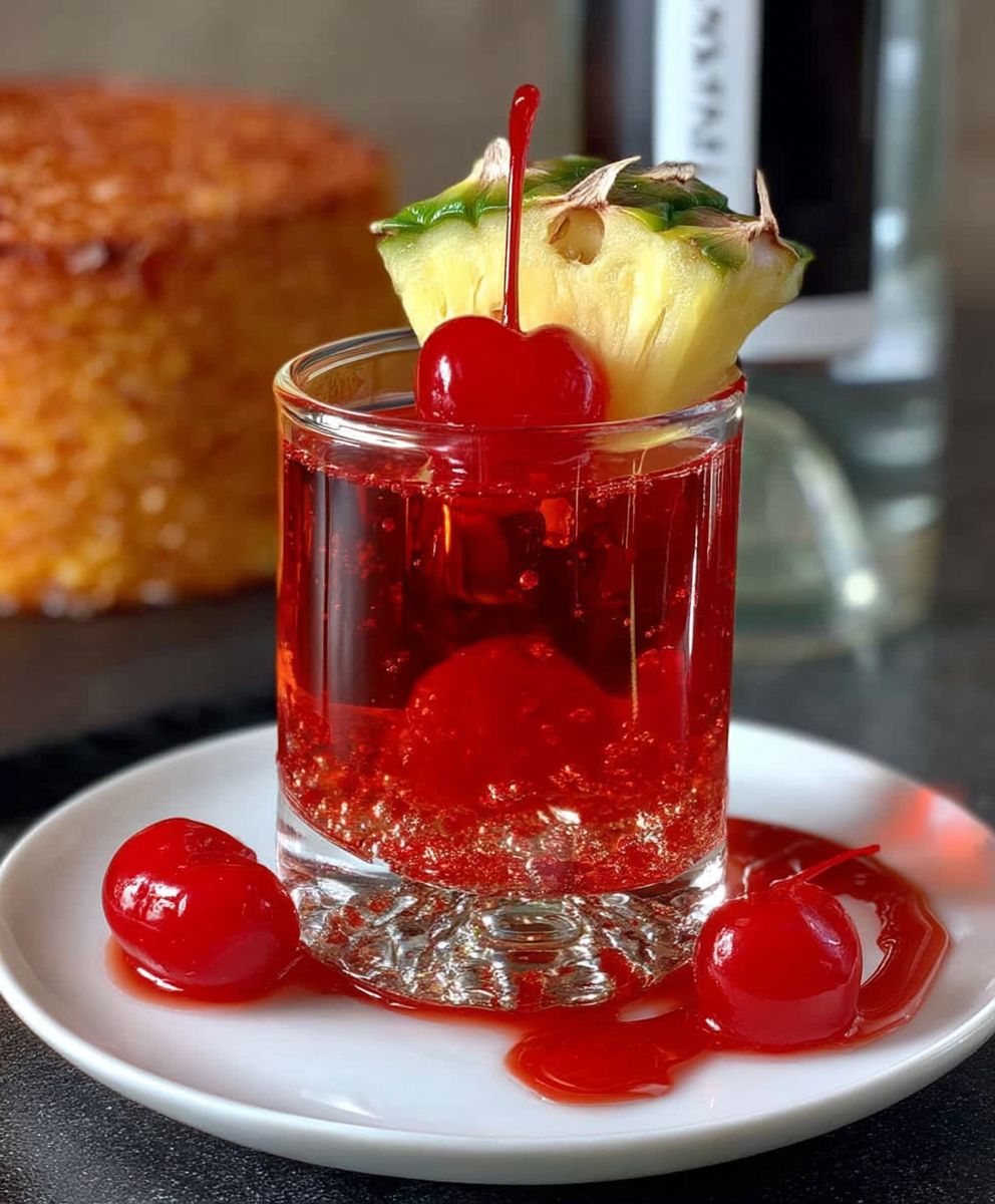 Pineapple Upside Down Cake Shot