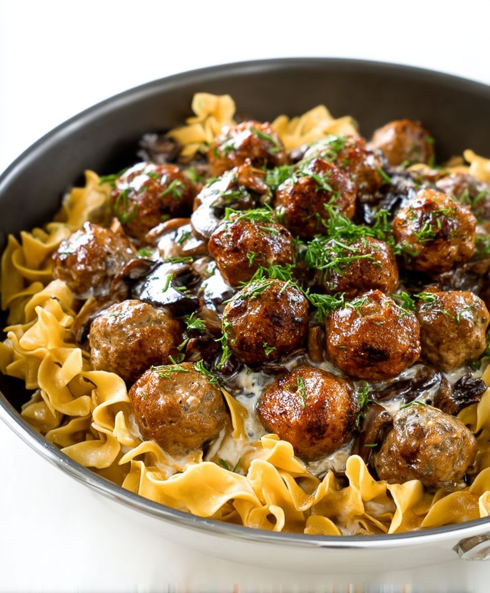 Meatball Stroganoff One Pan