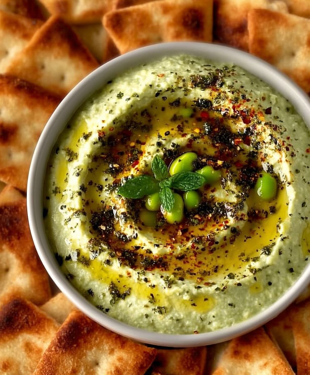 Garlic Edamame Hummus
