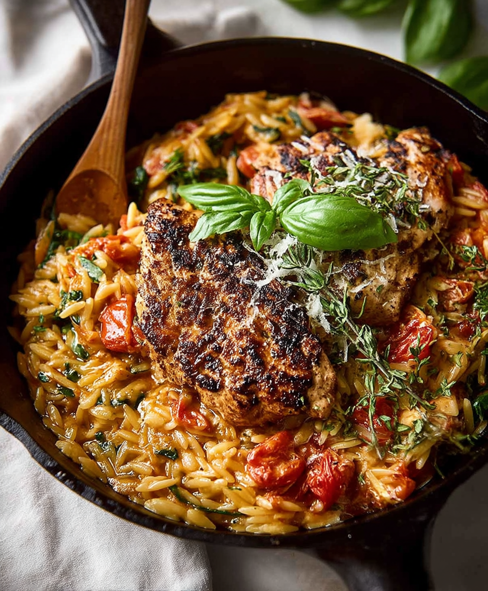 One Pot Italian Chicken Orzo