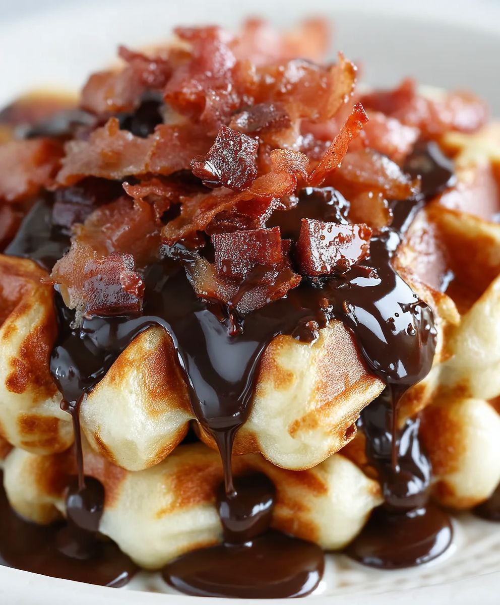 Bacon Nutella Waffles
