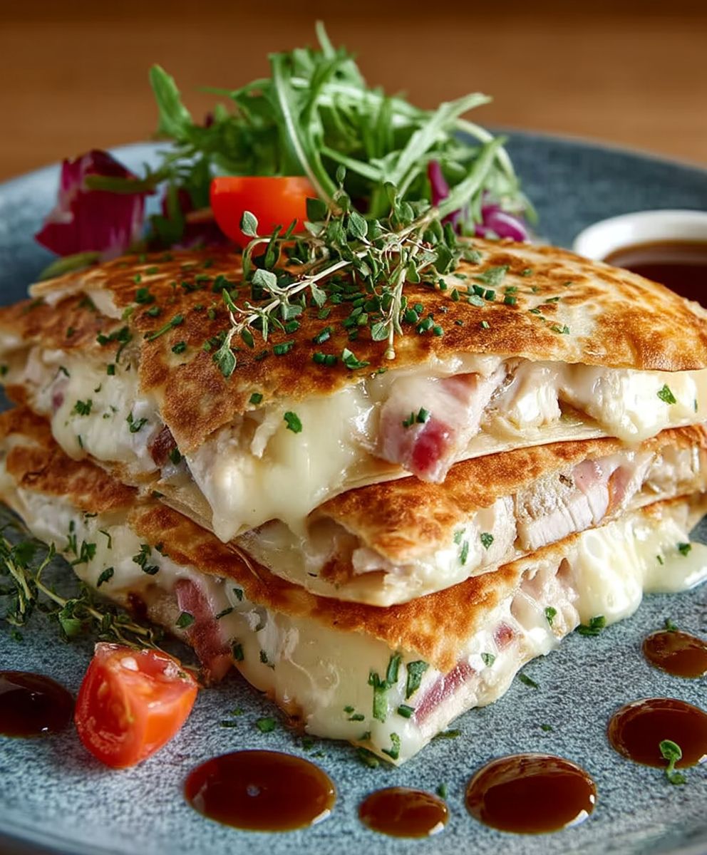 Chicken Cordon Bleu Quesadilla