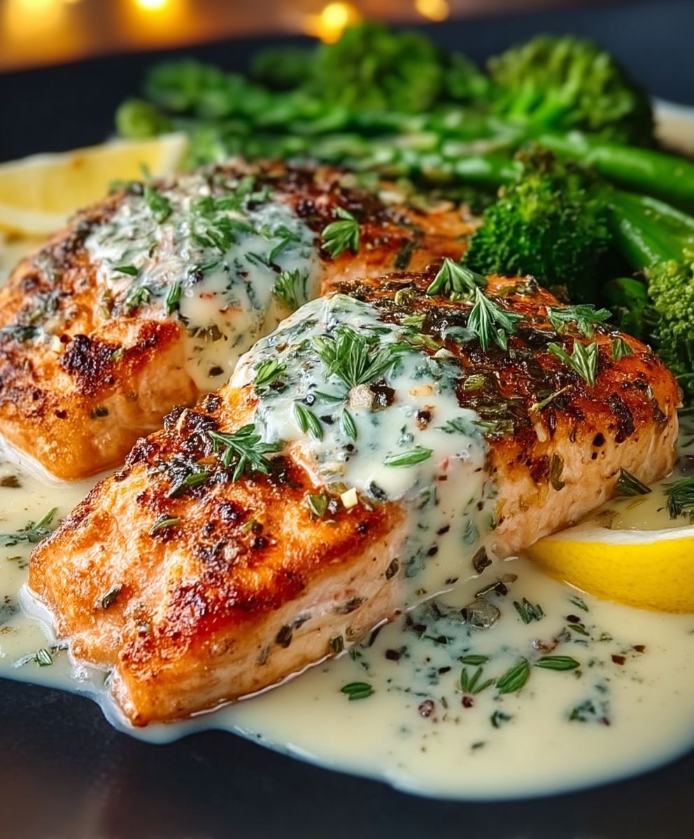 Baked Salmon Garlic Sauce