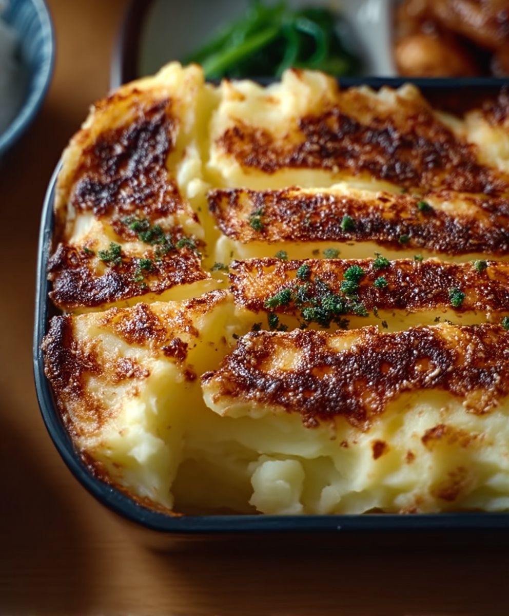Cheesy Mashed Potatoes Gratin