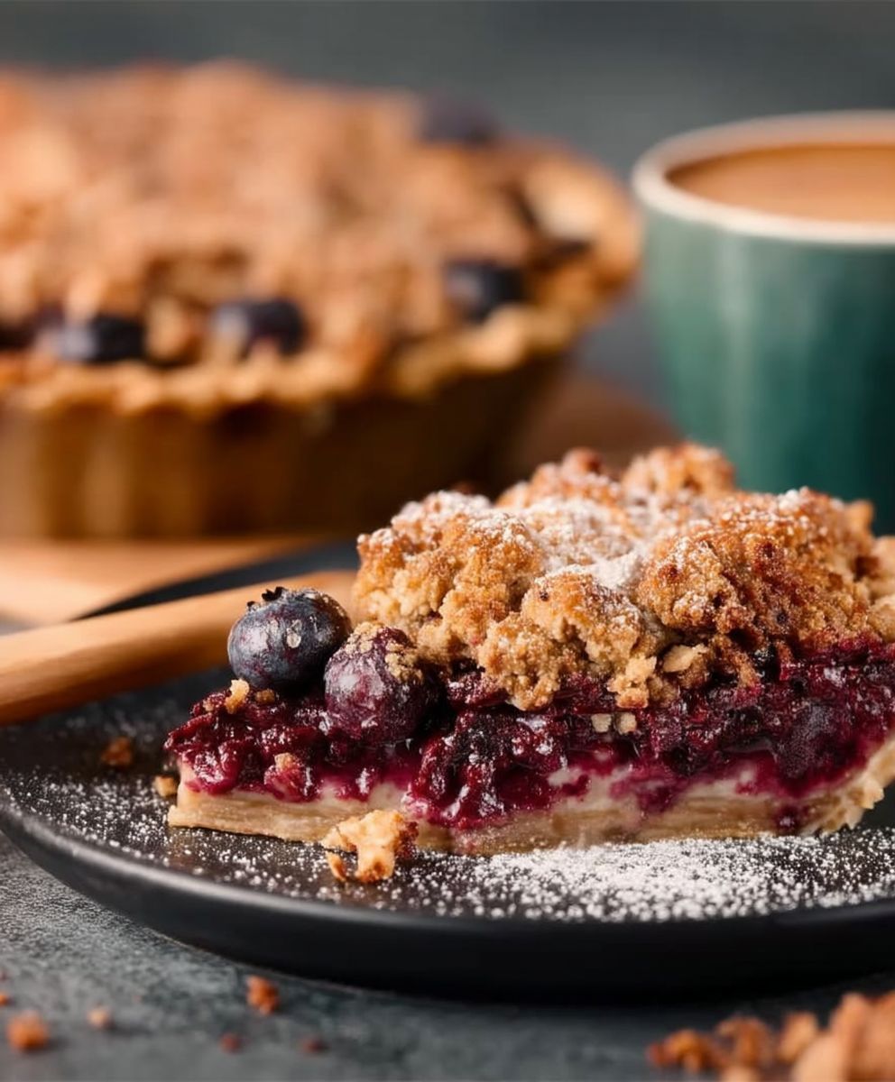 Blueberry Pie Oatmeal Crumble Bars