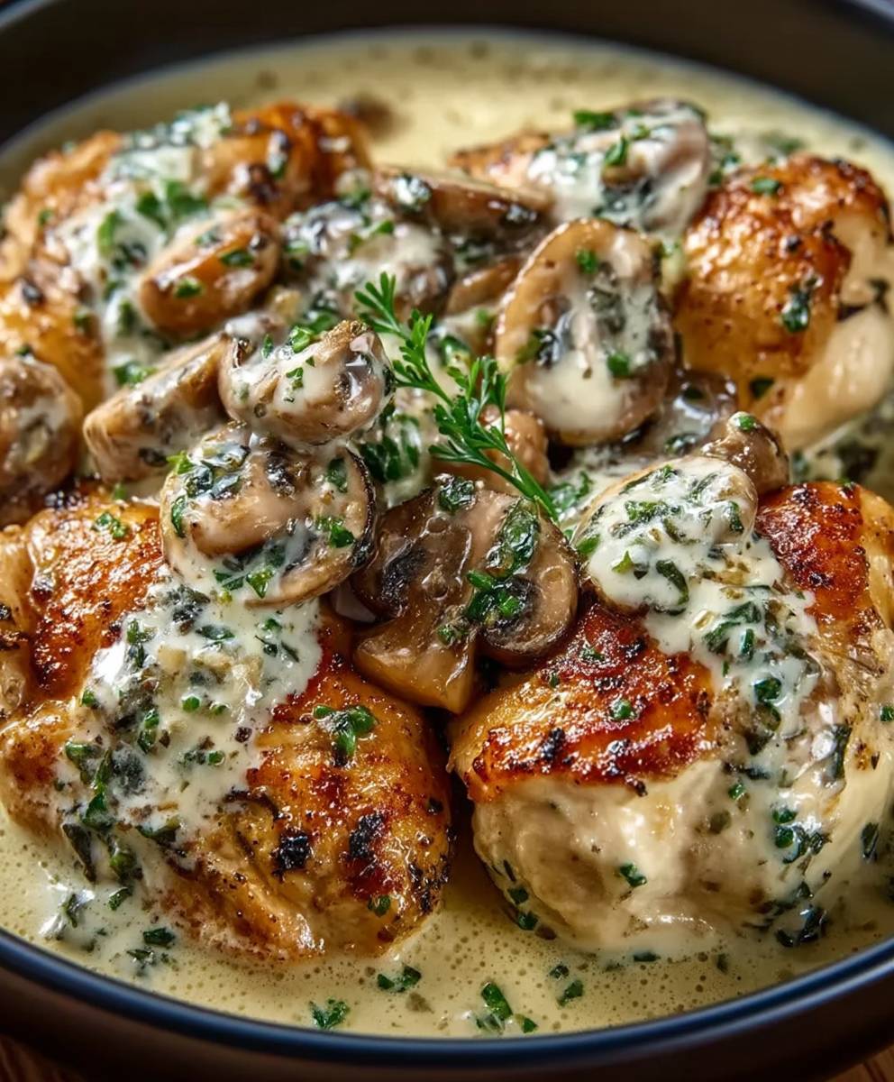Creamy Herb Mushroom Chicken