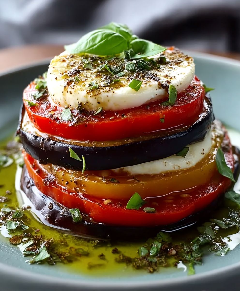 Grilled Eggplant Caprese