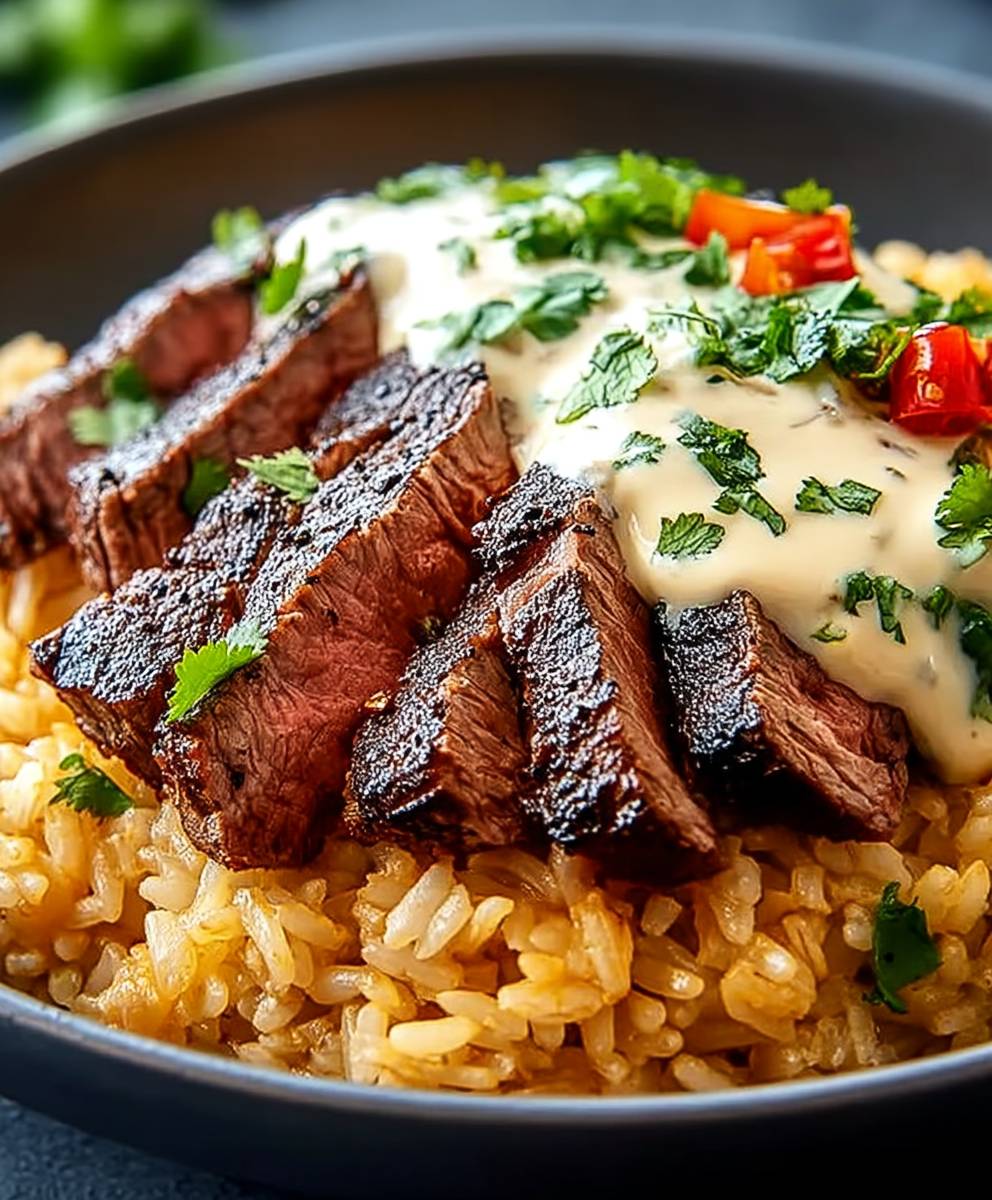 Steak Queso Rice