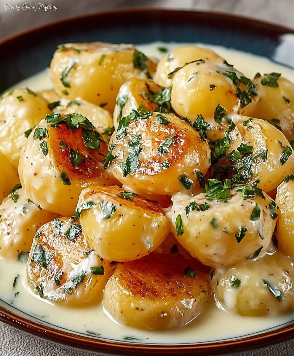 Garlic Sauce Baby Potatoes