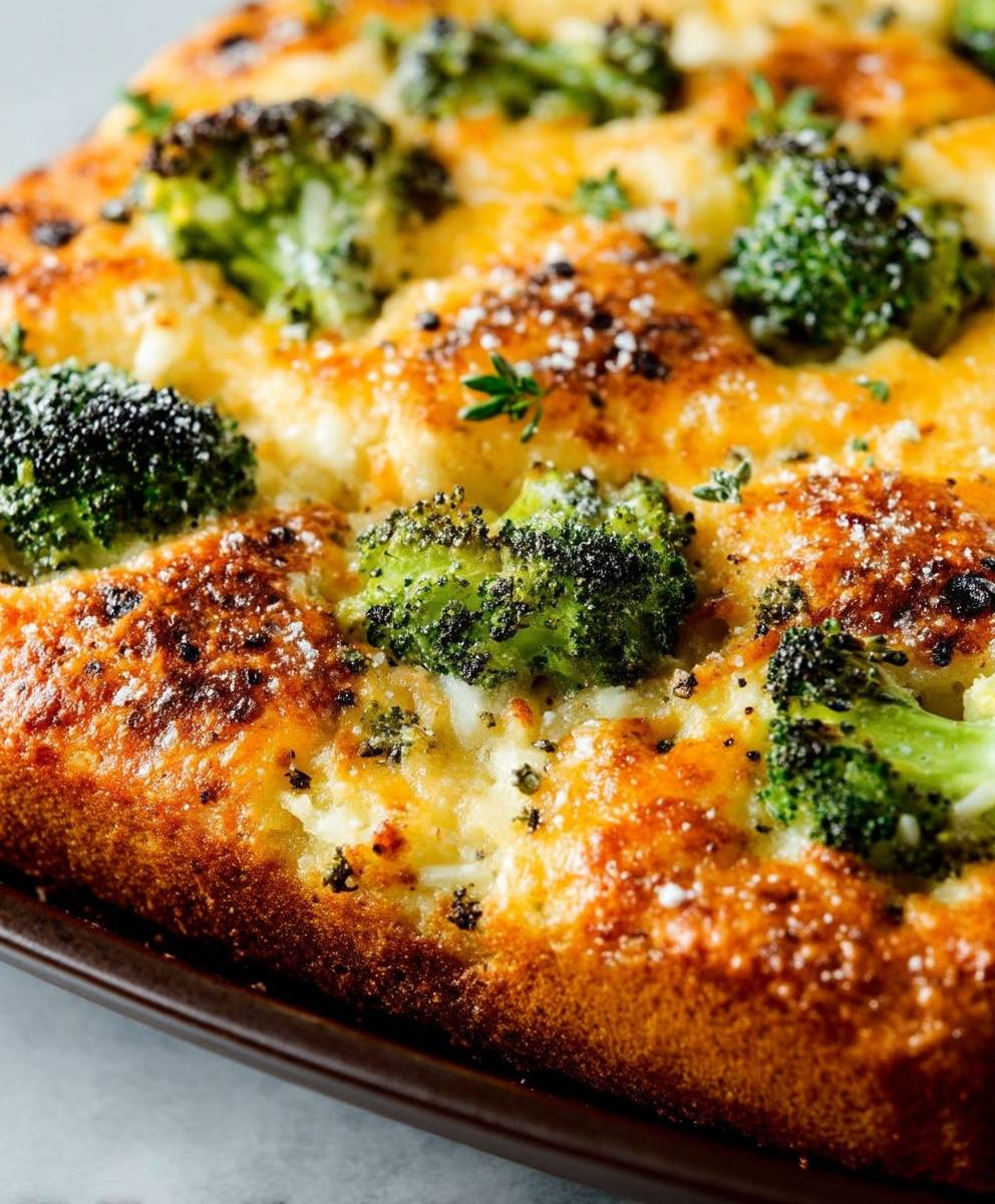 Broccoli Cheddar Focaccia