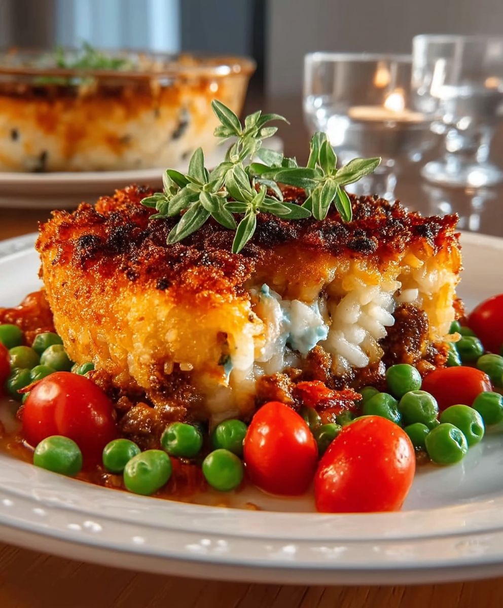 Arancini rice ball casserole