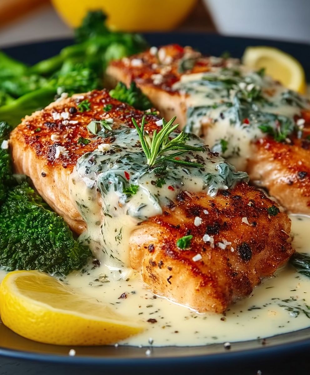 Baked Salmon Garlic Sauce