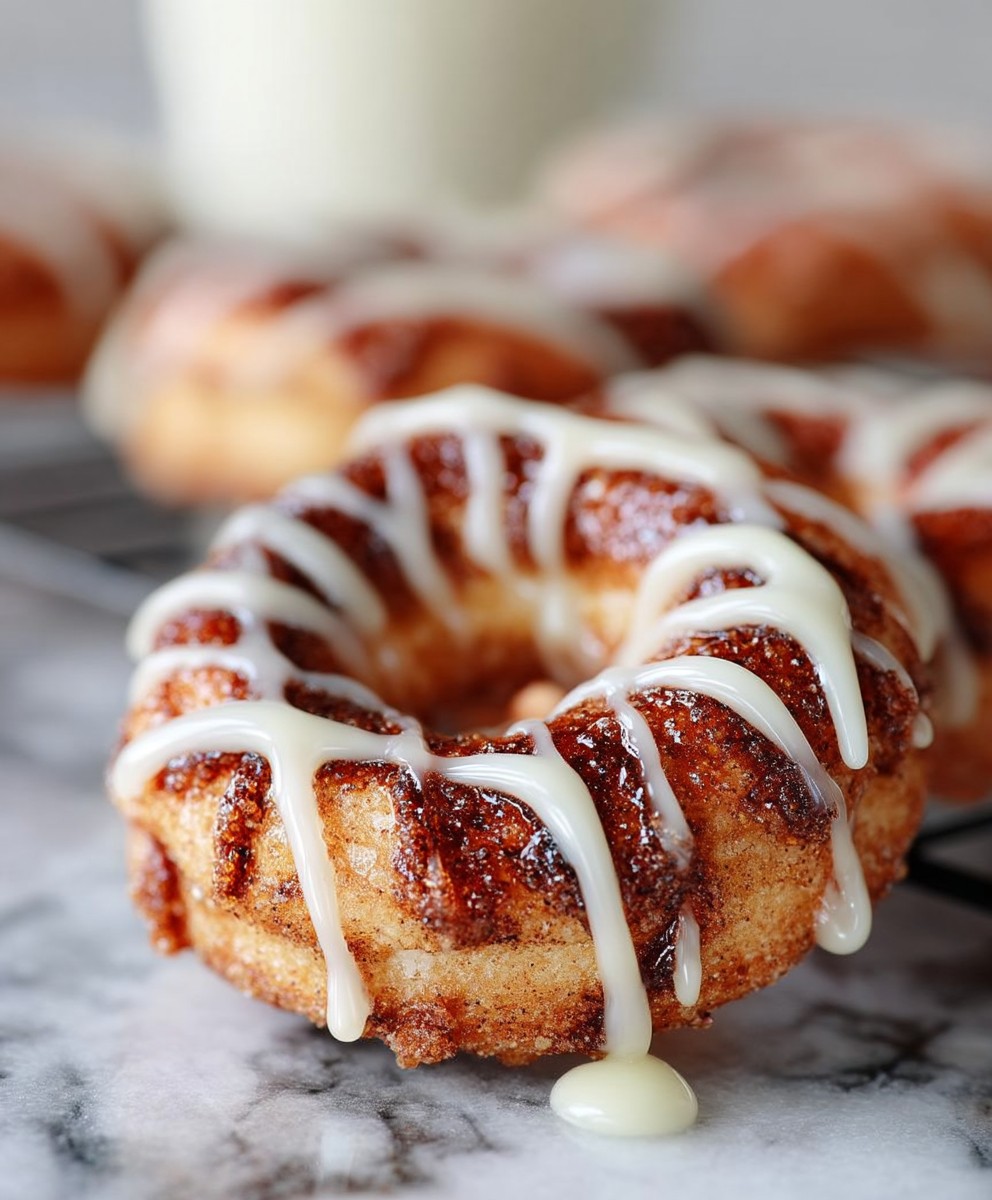Yogurt Cinnamon Roll Donuts