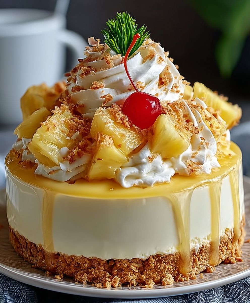 Pineapple mousse cheesecake