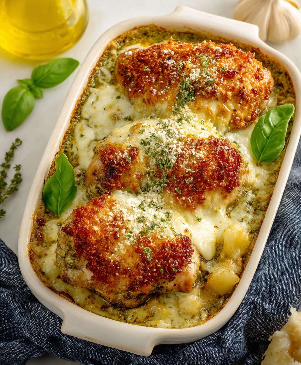Cheesy Pesto Chicken