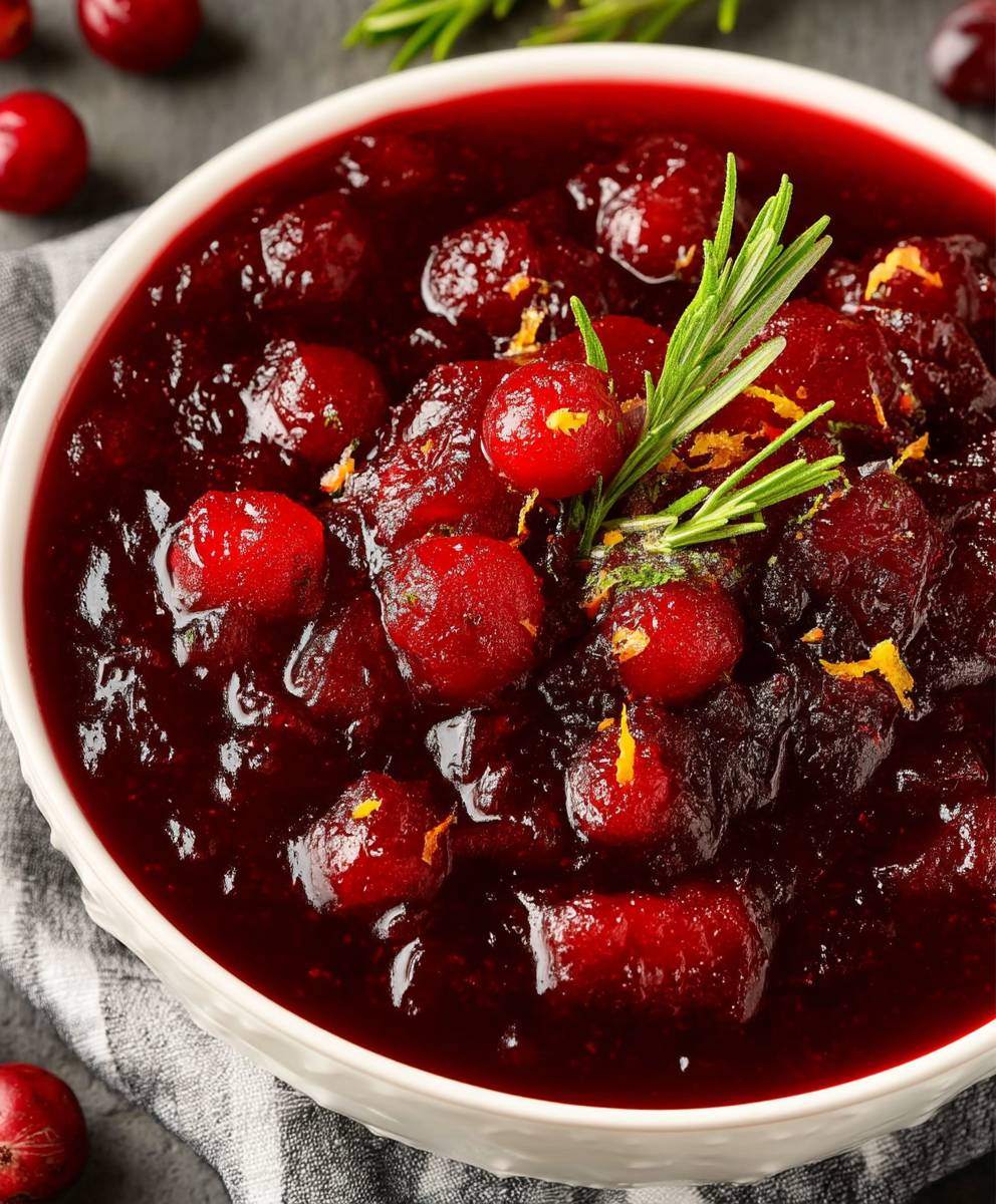 Cranberry Sauce Rosemary Orange