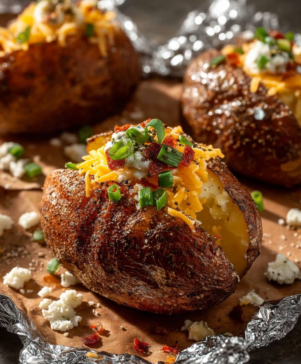 Grilled Baked Potatoes
