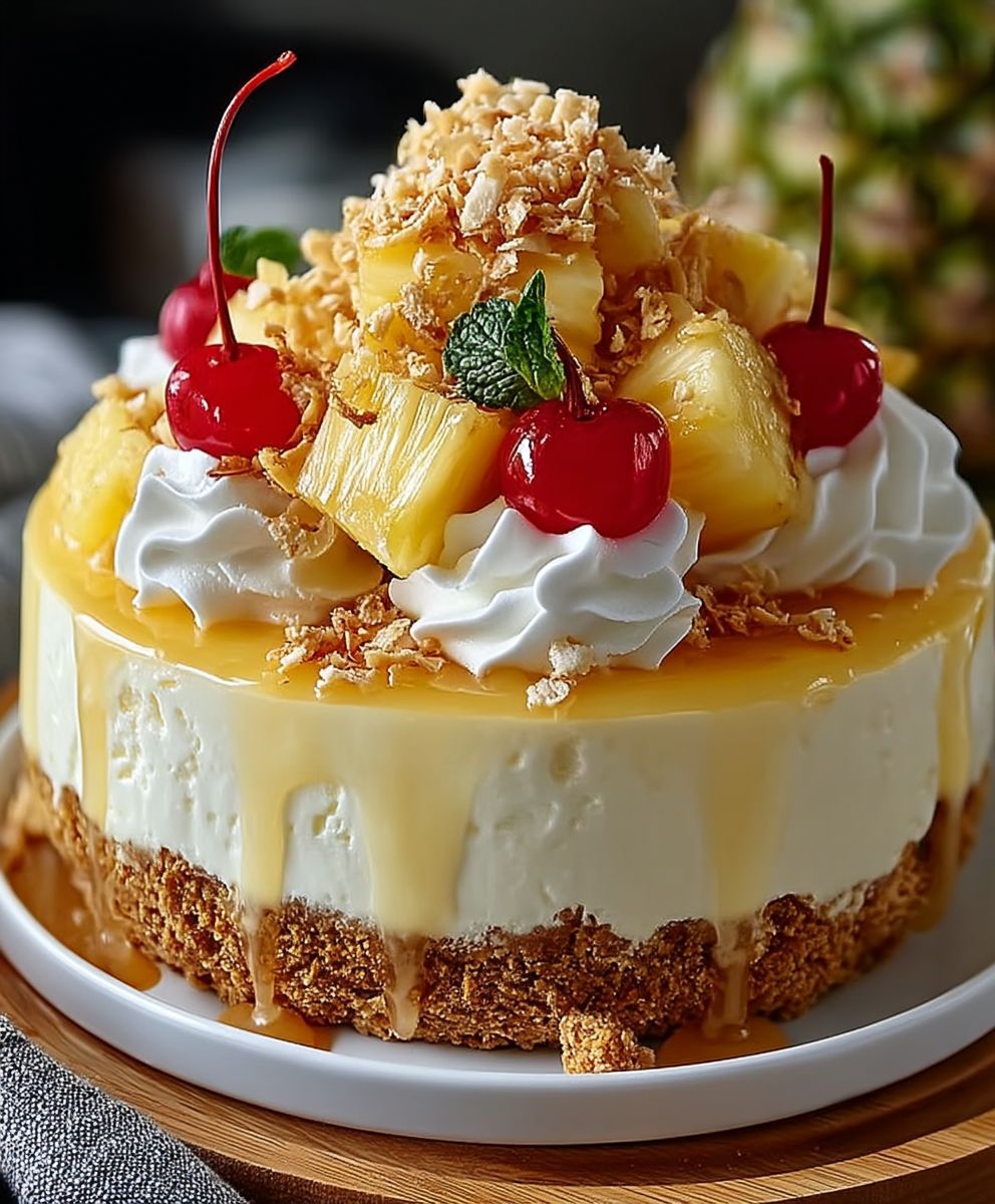 Pineapple mousse cheesecake