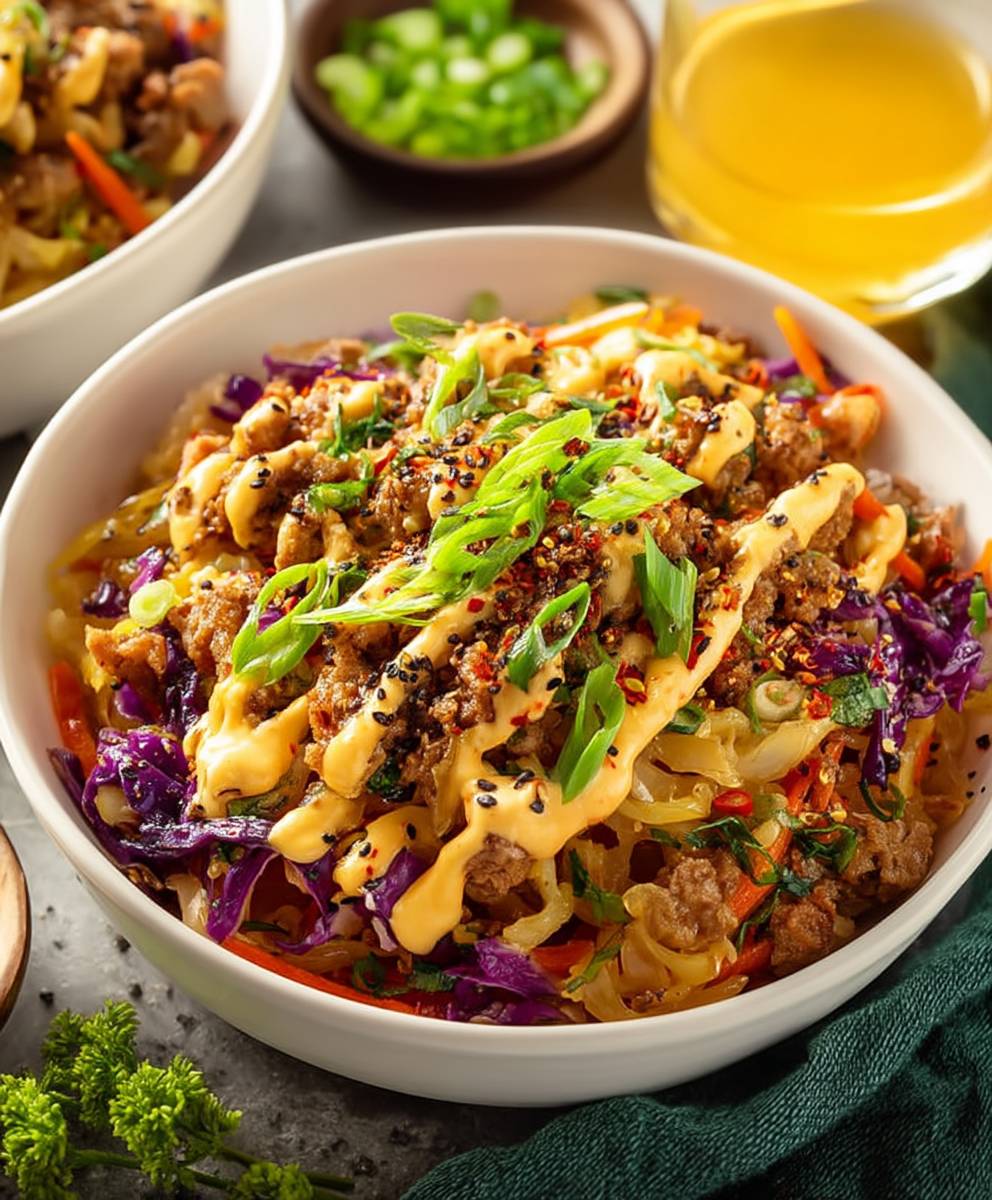 Egg Roll Bowl Chili Sauce