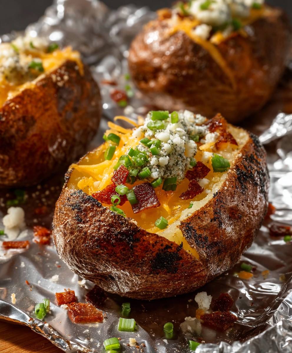 Grilled Baked Potatoes