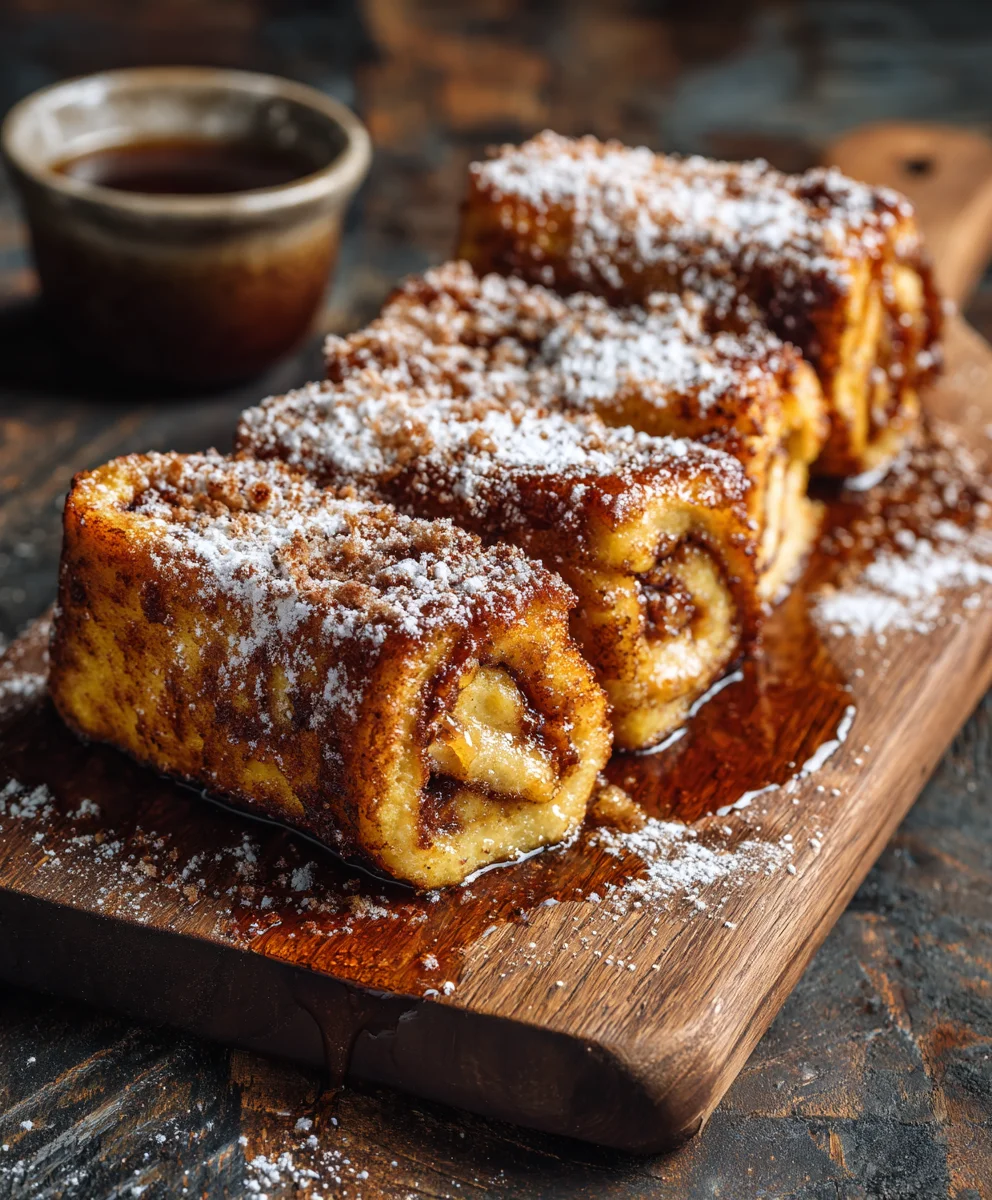 Sweet & Savory Beef Sausage French Toast Roll Ups