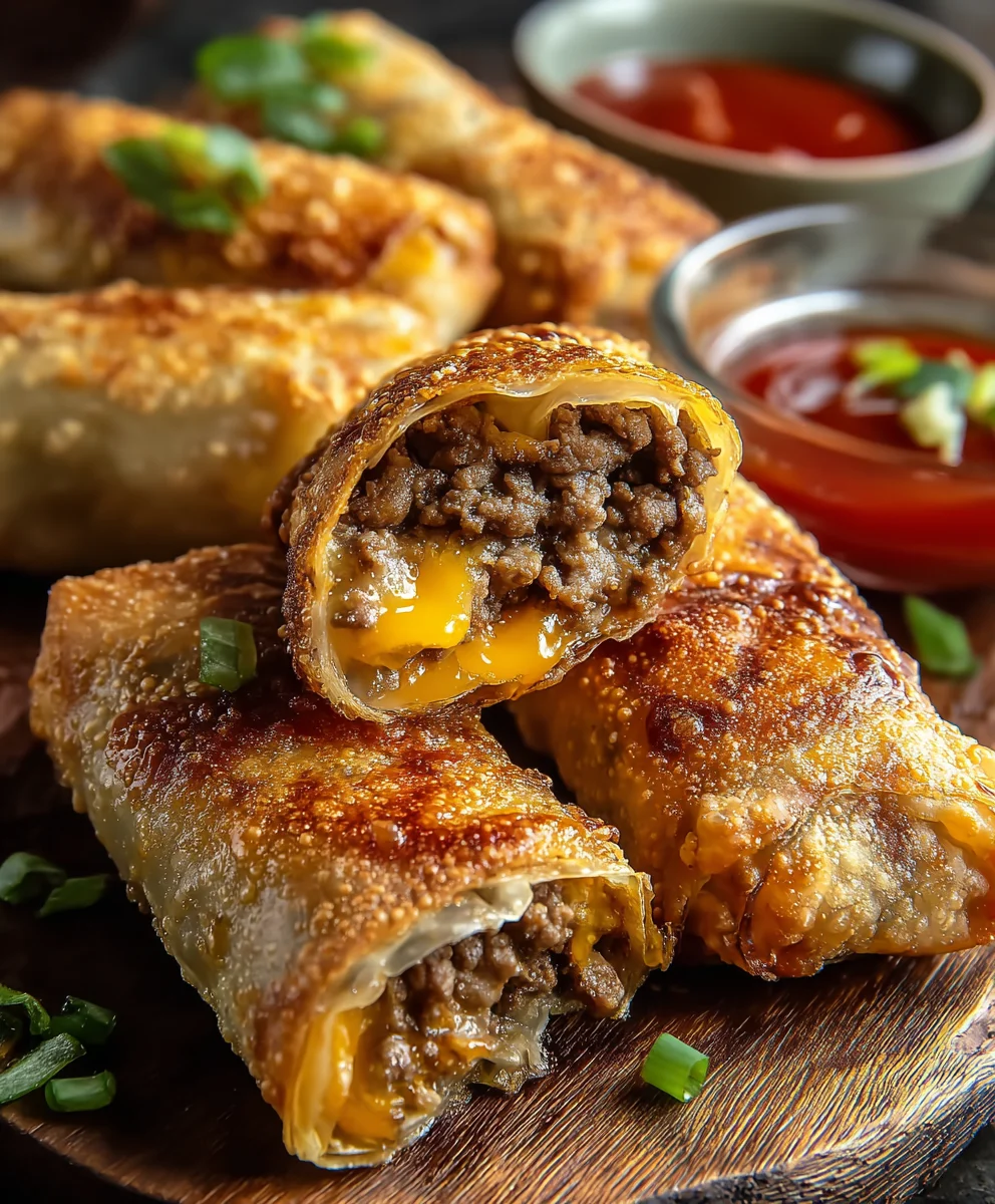 Easy Cheeseburger Egg Rolls: Crispy Beef & Cheese Recipe