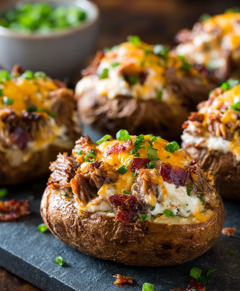 Mouthwatering Brisket Loaded Twice Baked Potatoes Recipe